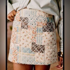 Sezane - Patchwork Floral Mini Skirt